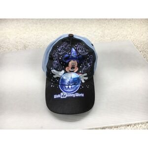 Disney Parks Hat Cap Boys Blue Strap Back Mickey Mouse Cartoon Logo Kids Youth